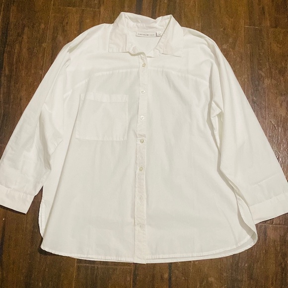 Cotton Poplin Button-Up Shirt - Picture 2 of 4